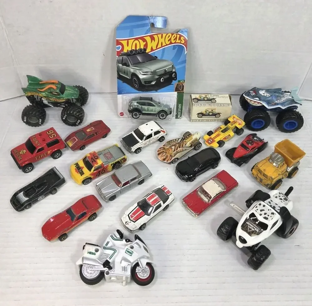 20 Pc Toy Car Lot Monster Jam Hot Wheels Hess Majorette Sonic Flashers Zylmex
